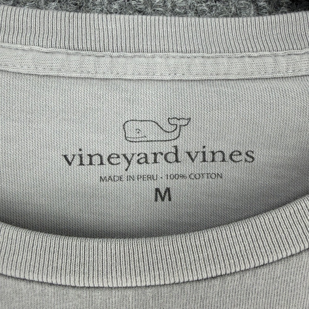 Vineyard Vines Halloween Ghost Dog Long Sleeve Graphic T Shirt Mens Medium Gray View 4